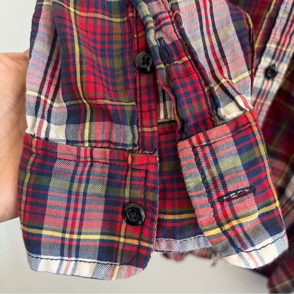 Ralph Lauren Utility Denim & Supply Lightweight Plaid Button Front Shirt Large - Picture 4 of 6